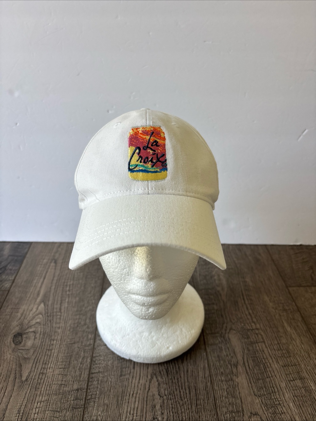White Embroidered Logo Baseball Cap